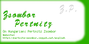 zsombor pertnitz business card